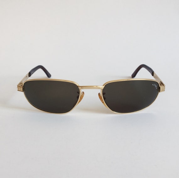Sting Vintage Square Sunglasses Gold 90's NOS - Or