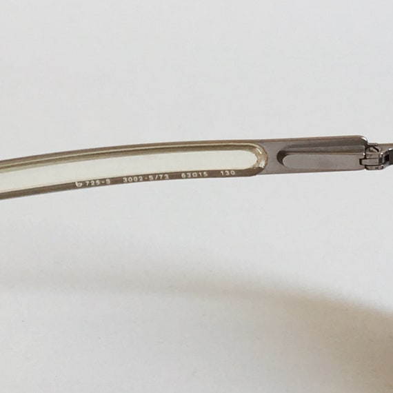 Byblos Vintage Oval Rimless Sunglasses Silver 00'… - image 6