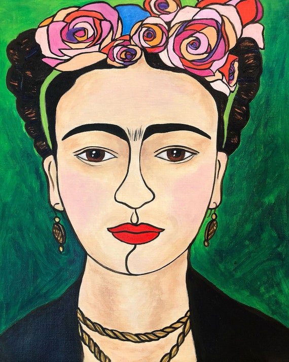 Frida Khalo portrait digital download printable art artwork to frame high resolution digital art prints 8x10 and 11x14