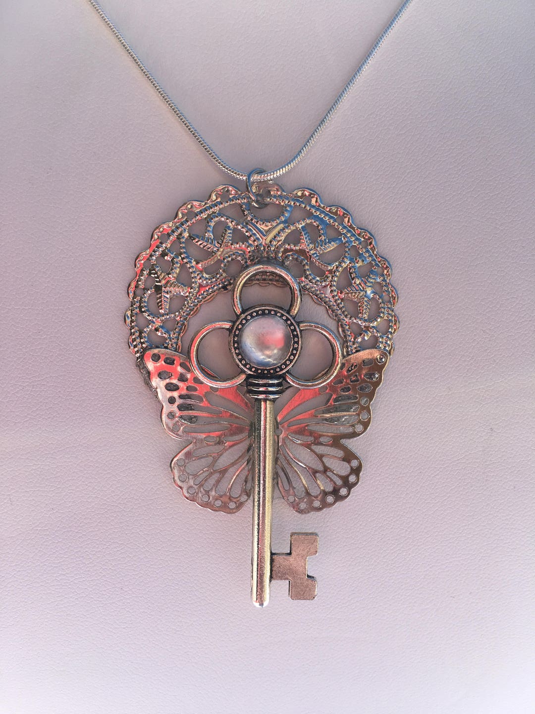 Winged Key Pendant - Etsy Australia