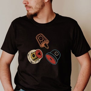 Graffiti Art Street -Shirt, Unisex T-Shirt, Mens, Womens, Short Sleeve Shirt, Graphic Tee, Street Wear, Graffiti Tools Shirt, Graffiti Caps