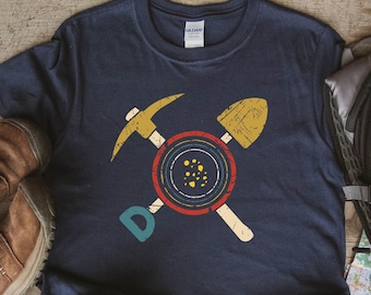 Camisa Gold Panning, Camiseta de Prospección de Oro Gráfica Retro Vintage, Regalo para los Amantes de la Minería de Oro, Camiseta Unisex Gold Digger, Búsqueda de Oro