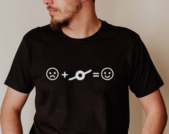 Happy Smiley Onewheel T-Shirt, Funny One Wheel Rider Gift, Float Life, Cool Electric Skateboard Shirt, Skate Boarding Tee, Onewheeel