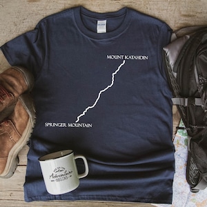 Wander shirt, Appalachian Trail Map TShirt, Abenteuer Shirt, Camping Shirt, Outdoor Natur Liebhaber TShirt, Geschenk für Wanderer, Reise Wanderlust