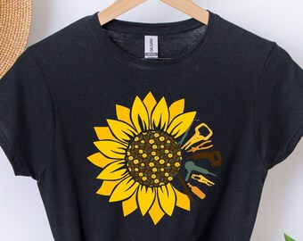 Frauen Schweißer Shirt, Sonnenblumen Schweißwerkzeuge, Geschenk für Schweißfrauen, Lustiges Schweiß tshirt, Schweißer Mädchen, Schweißer Frau Tee, Metallarbeiter