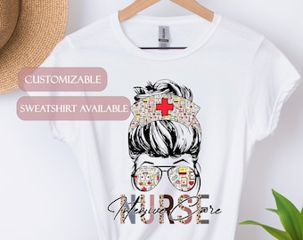 ICU Nurse Leopard Pattern T-shirt, Intensive Care Nurse, Gift For Nurses, Nursing Student, Clinicals Shirt, ICU Nurse, Critical Care Nurse