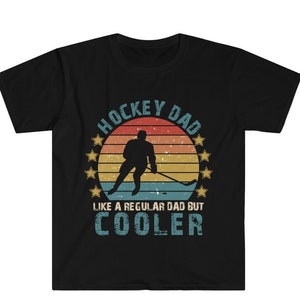 Funny Ice Hockey T-Shirt, Gift for a Cool Hockey Dad, Father&#39;s Day Vintage Retro Sunset Tee, Hockey Coach Birthday Shirt, Husband Gift