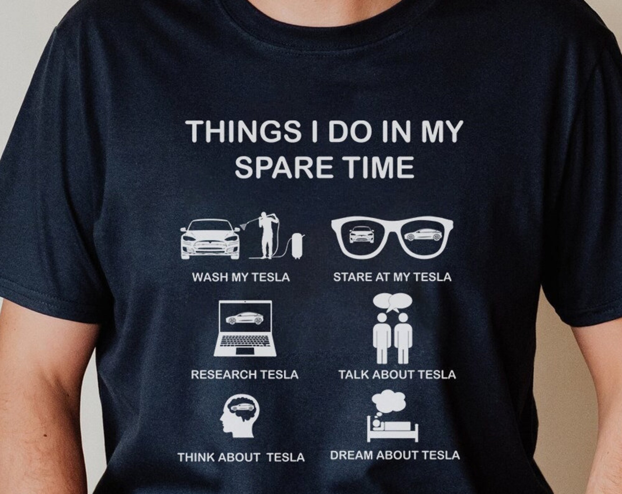 Discover Tesla T-Shirt, Things I Do In My Spare Time, Funny Tesla Unisex Shirt, Elon Musk Fan Club Shirt, Gift for Tesla Owner, Fathers Day TShirt