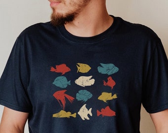 Fishkeeping Shirt, Fish Keeper Retro Vintage Graphic Tee, Gift for Aquarist, Unisex Aquarium T Shirt, Fish Hobby TShirt, Fishkeeper Gift