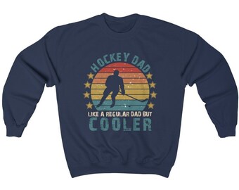 Lustiges Eishockey Sweatshirt, Geschenk für einen coolen Hockey Papa, Vatertag Vintage Retro Sonnenuntergang Shirt, Hockey Coach Geburtstagsshirt, Mann Geschenk