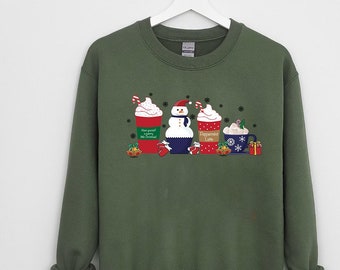 Kaffee Sweatshirt für Frauen, Kaffee Crewneck, Kaffee Shirt, Eiskaffee Shirt, Geschenk für Kaffeeliebhaber, Kaffeetasse Shirt, Damen Sweatshirts