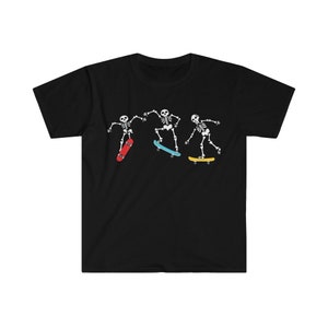Skateboarding Skeletons Halloween Skate Skateboard Skateboarder Skateboarding Funny Skateboard Shirt, Shirt For Skaters, Funny Skater Tee