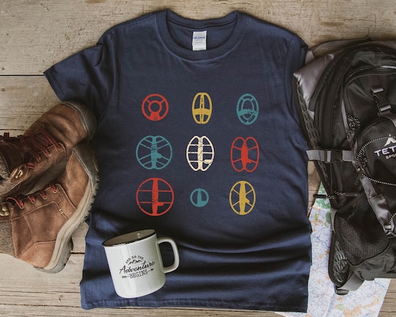 Metal Detecting Coils T Shirt, Treasure Hunting Equipment Retro Vintage Colors Tshirt, Gift for Metal Detectorist, Dirt Fishing Outdoor Tee