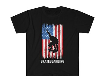 Skateboarding USA Flag Skateboard Skateboarder Skateboarding Skateboard Shirt, Shirt For Skaters, Skater Gift Tshirt