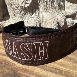 Embroidered Leather Prong Collar Cover