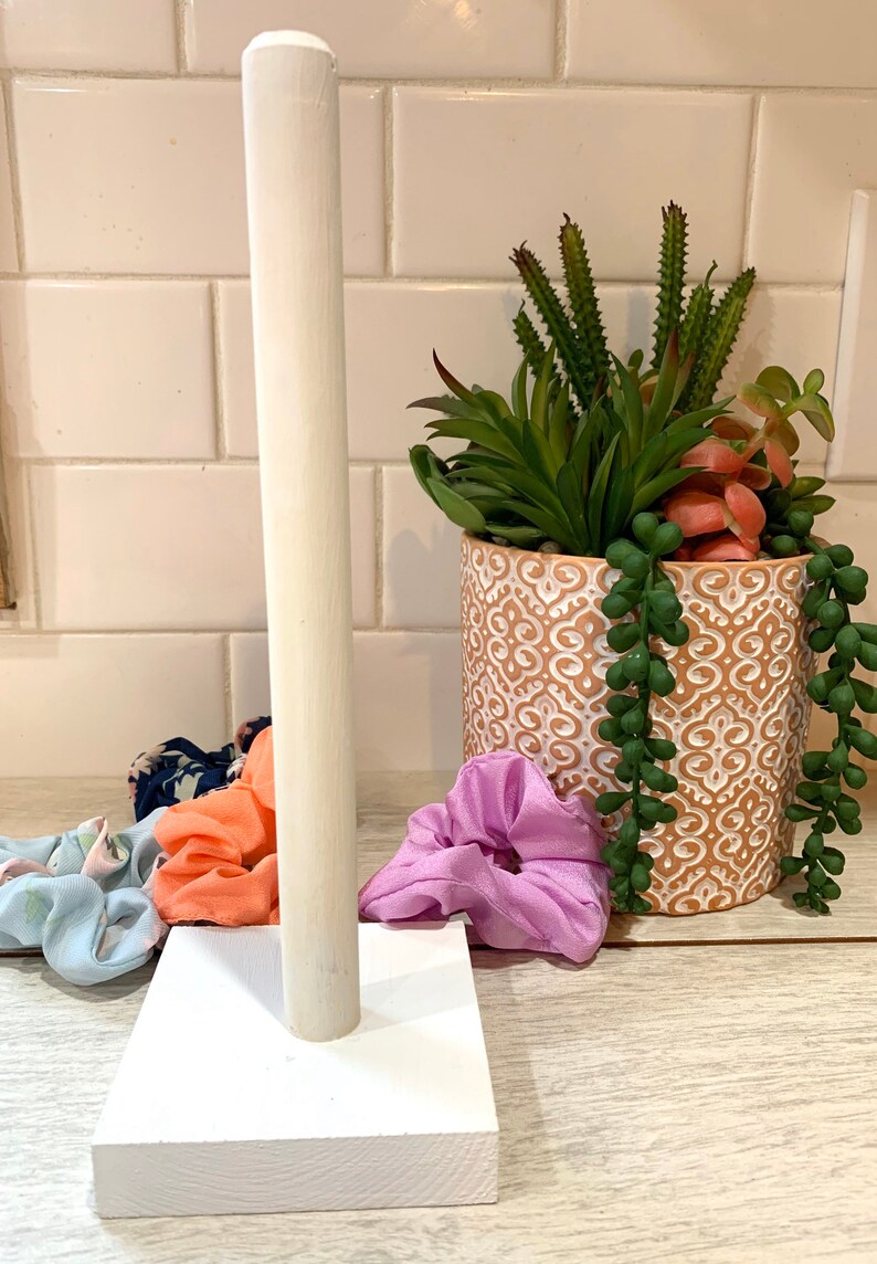 Scrunchie Wood Holder Scrunchie Organization Hair Tie Etsy