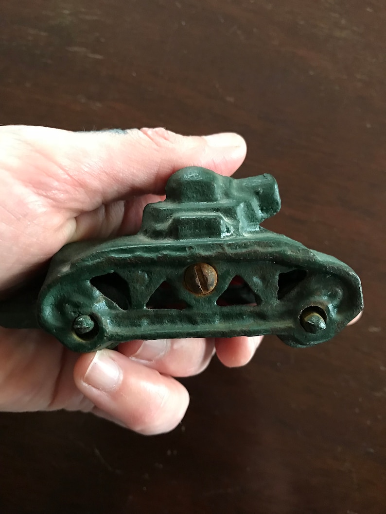Vintage Cast Iron Toy Tank