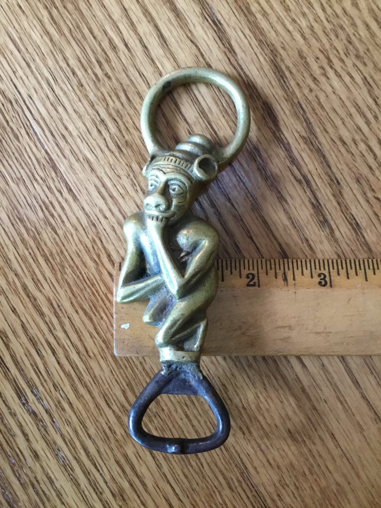 Vintage Solid Brass Monkey Bottle Opener / Mid Century Brass Etsy