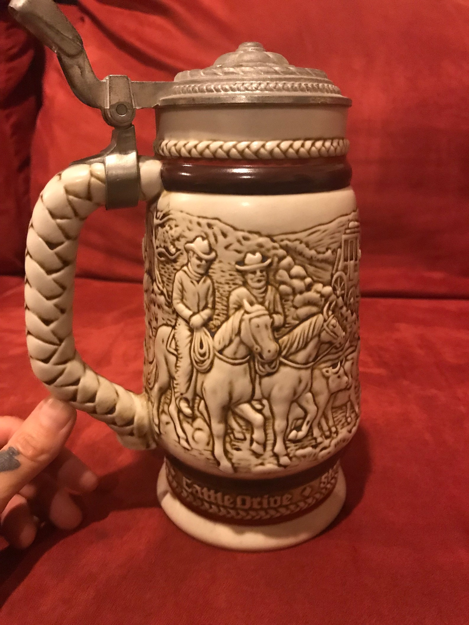 Vintage 1980 Avon Beer Stein/ Horse and Western Theme Etsy
