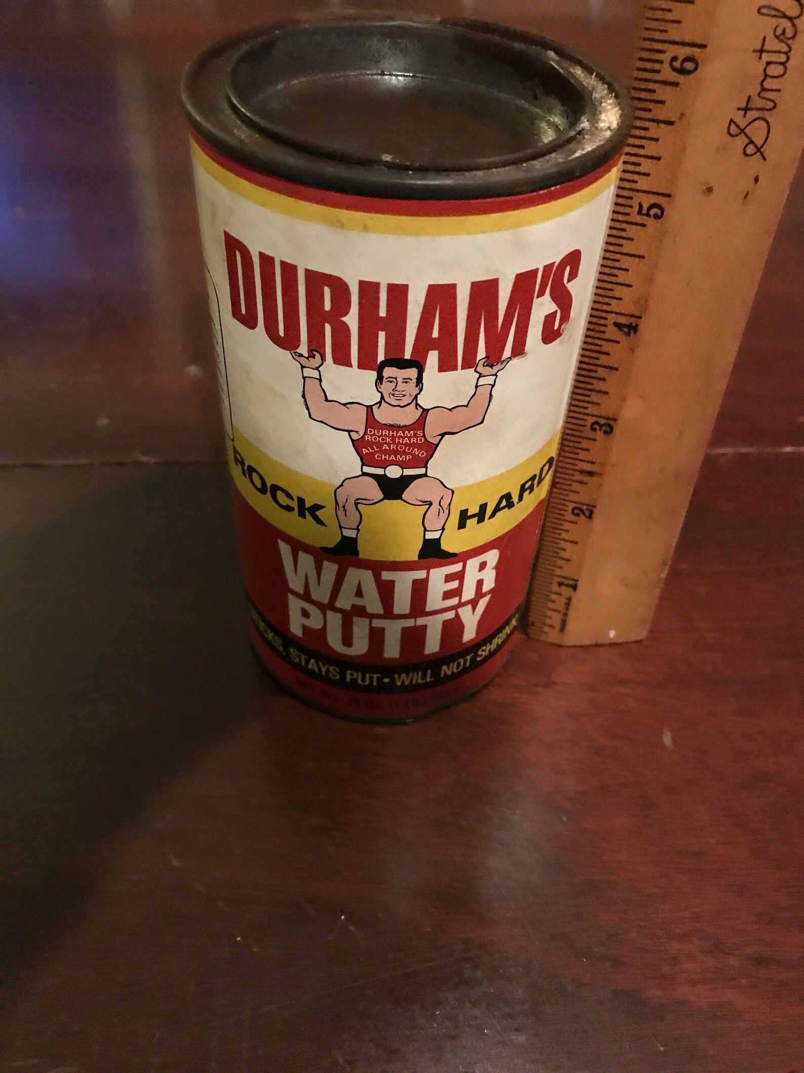 Vintage Metal Durhams Water Putty Can Etsy