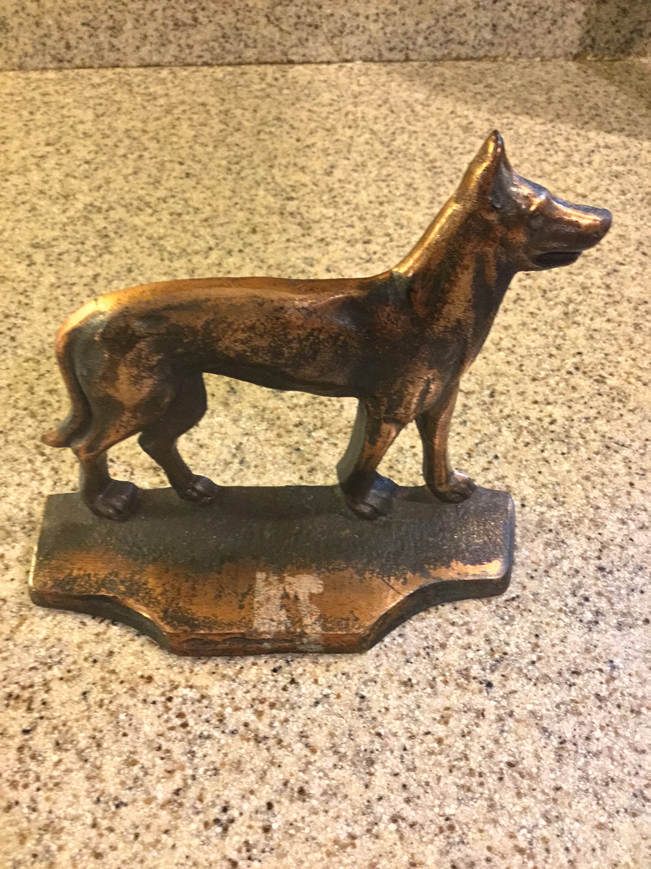 193040s Antique German Shepherd Cast Iron Art Statue Etsy