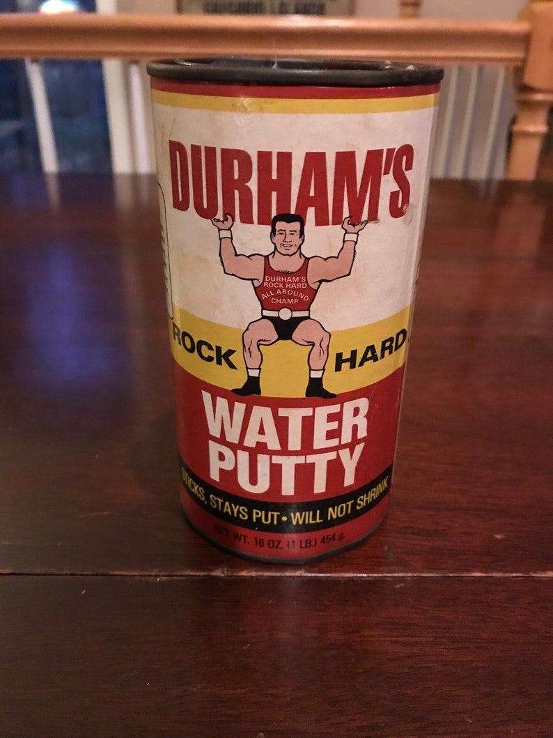 Vintage Metal Durhams Water Putty Can Etsy