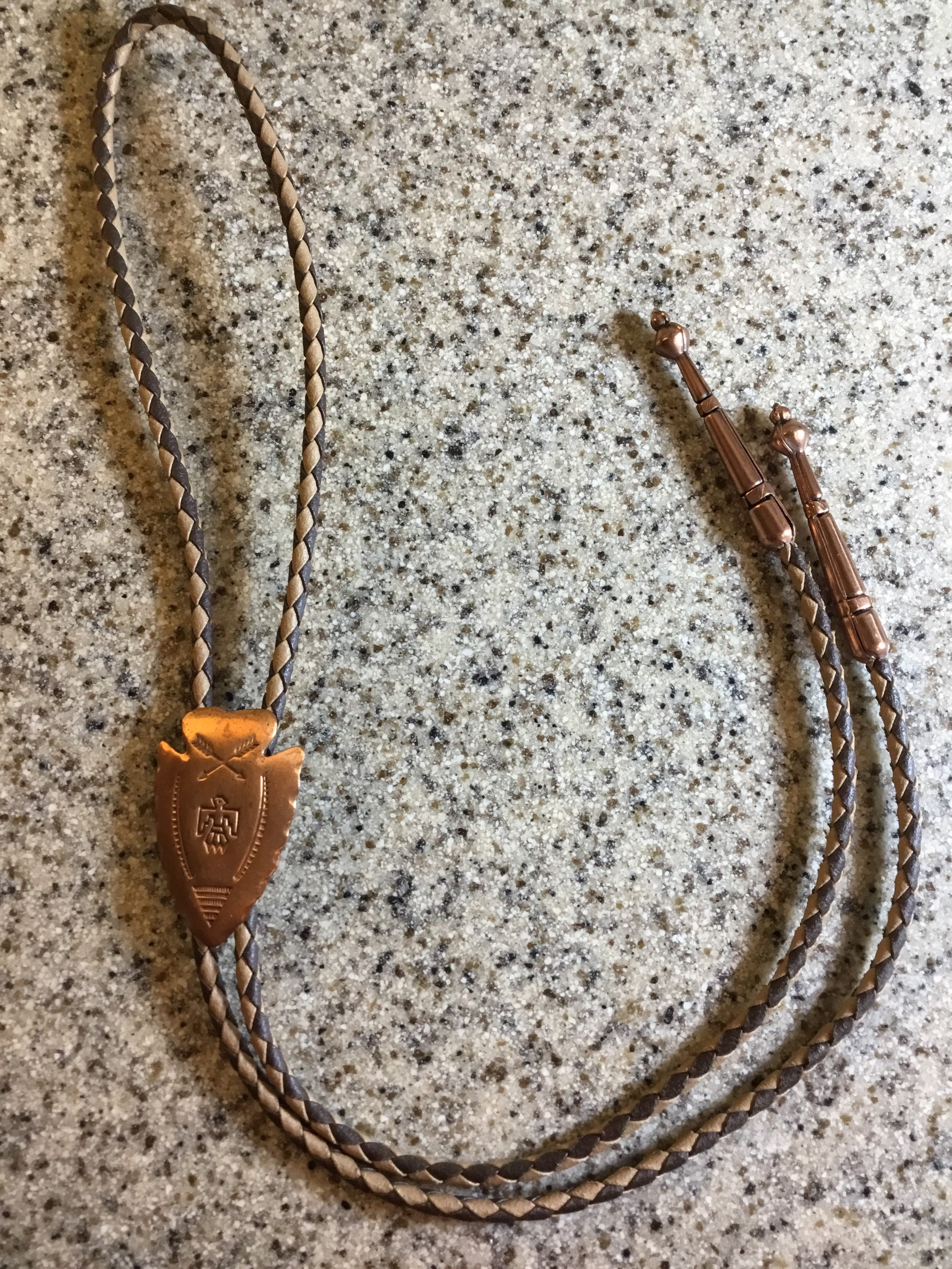 Vintage Native American Themed Copper Arrowhead Bolo Tie with | Etsy