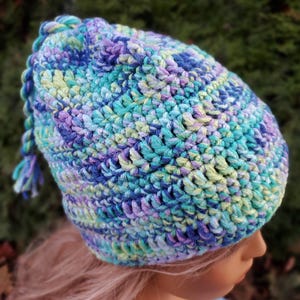 Crochet Hat Pattern: Cotton Candy Dreams, Detailed Diagram (PDF Digital Download)