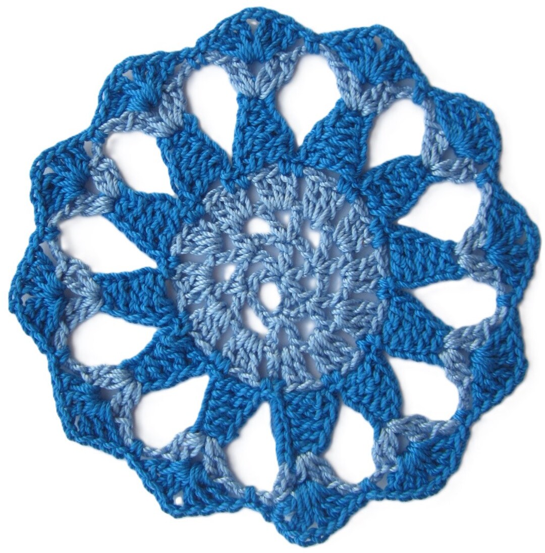 Wheel Crochet Pattern Crochet Wheel Motif Diagram Pattern Intent for People Who Are Familiar ...
