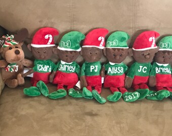 african american plush elves