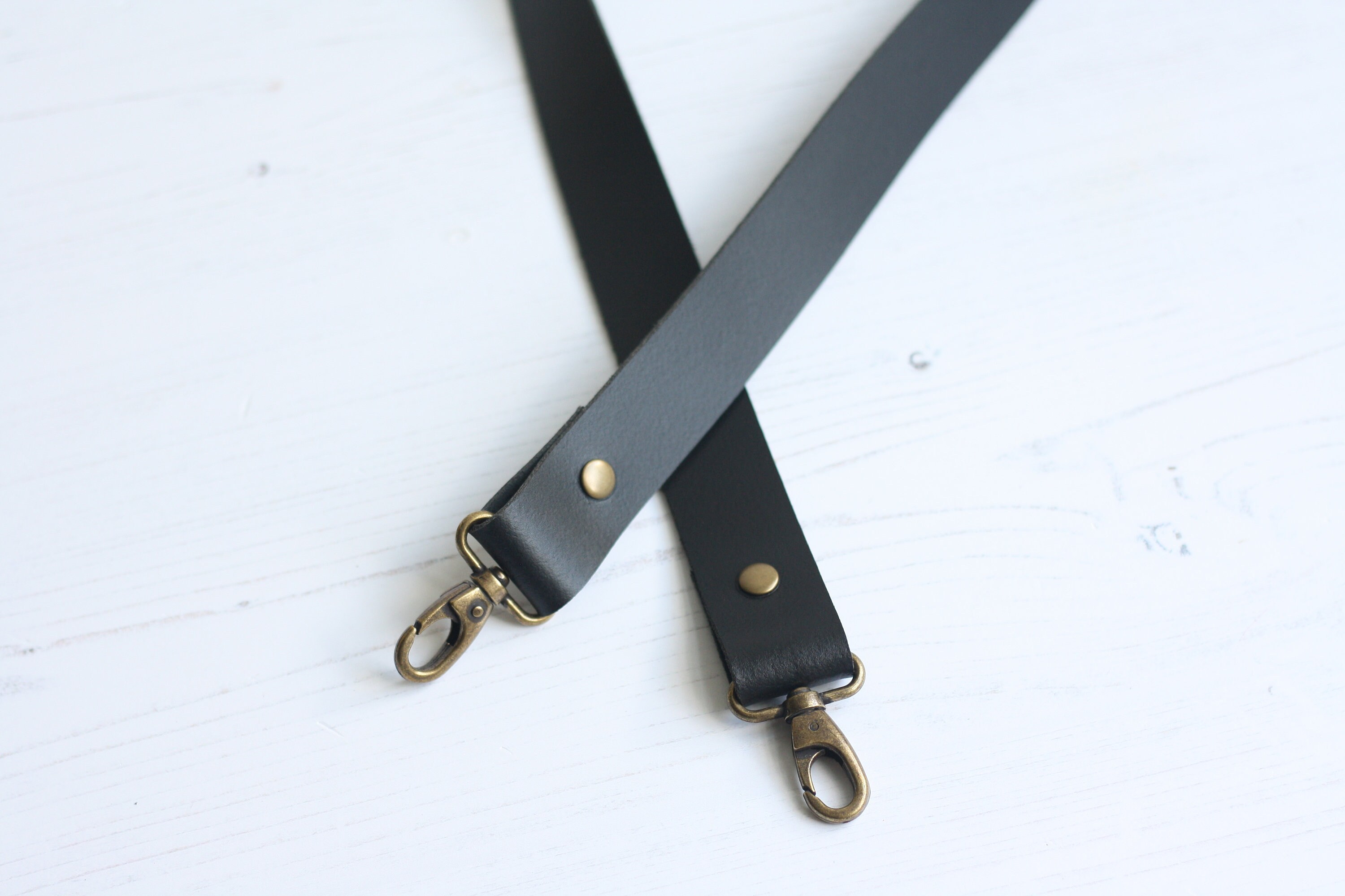 Black leather bag strap Cross body strap Replacement Etsy