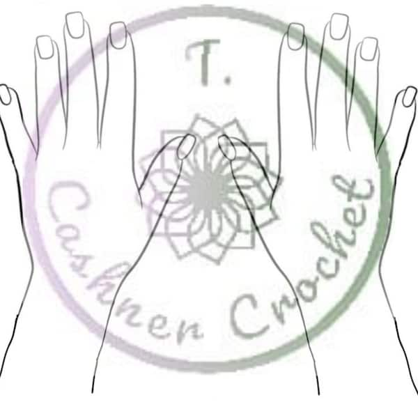 Fingerless glove/ hand display template