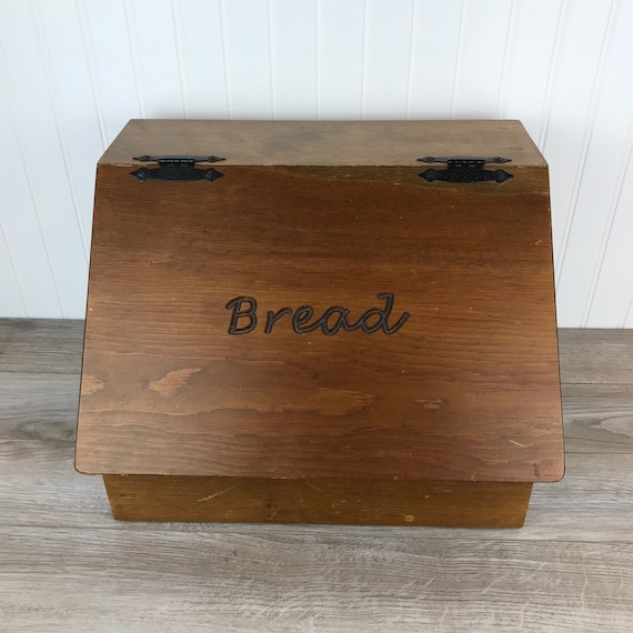 Vintage Bread Box, Wooden Large Bread Box, Rustic Bread Box, Retro Wood Bread  Box for Farmhouse Decor, Antique Bread Box Made in USSR. 