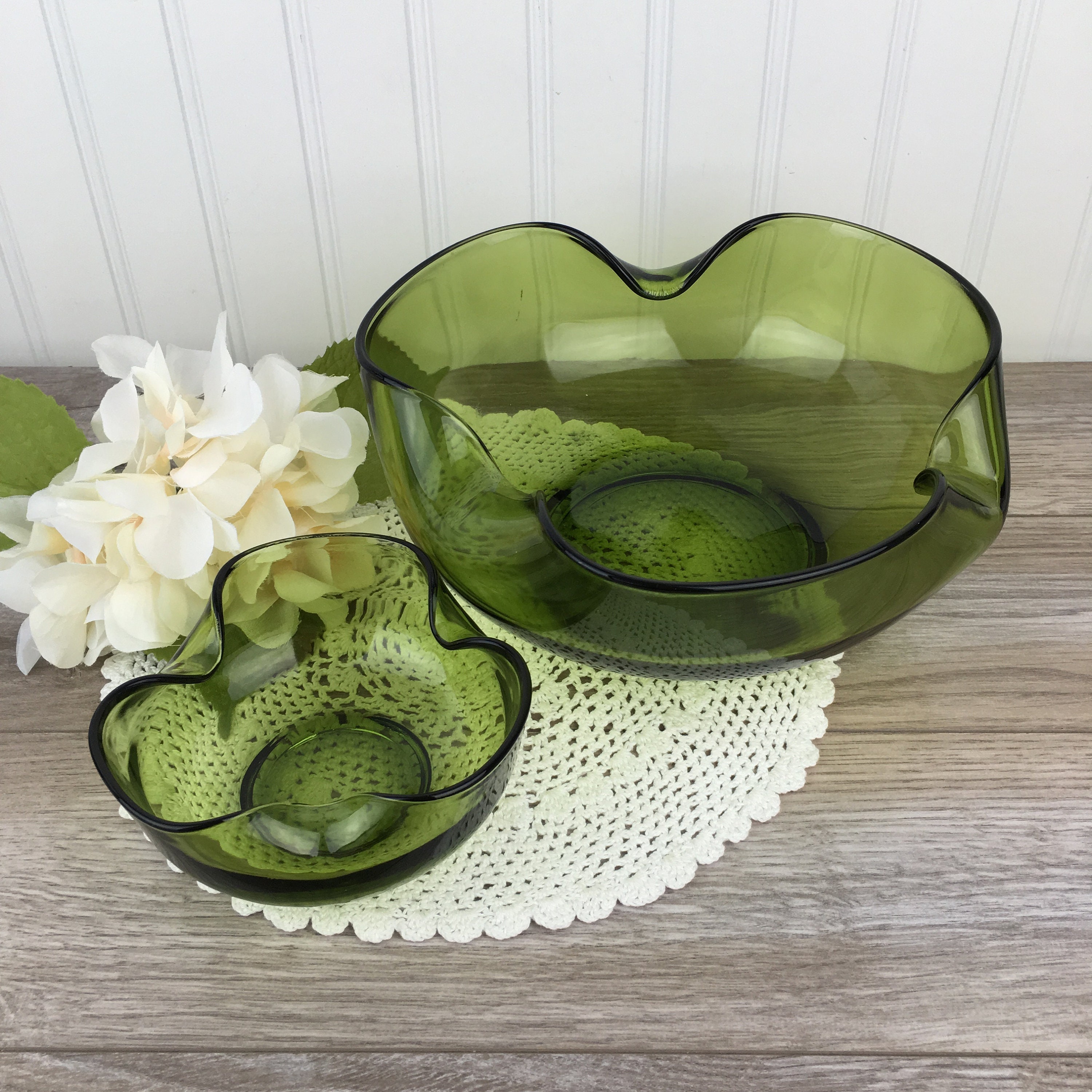 Kitchen & Dining Home & Living Retro Snack Bowl Vintage Glass Chip and