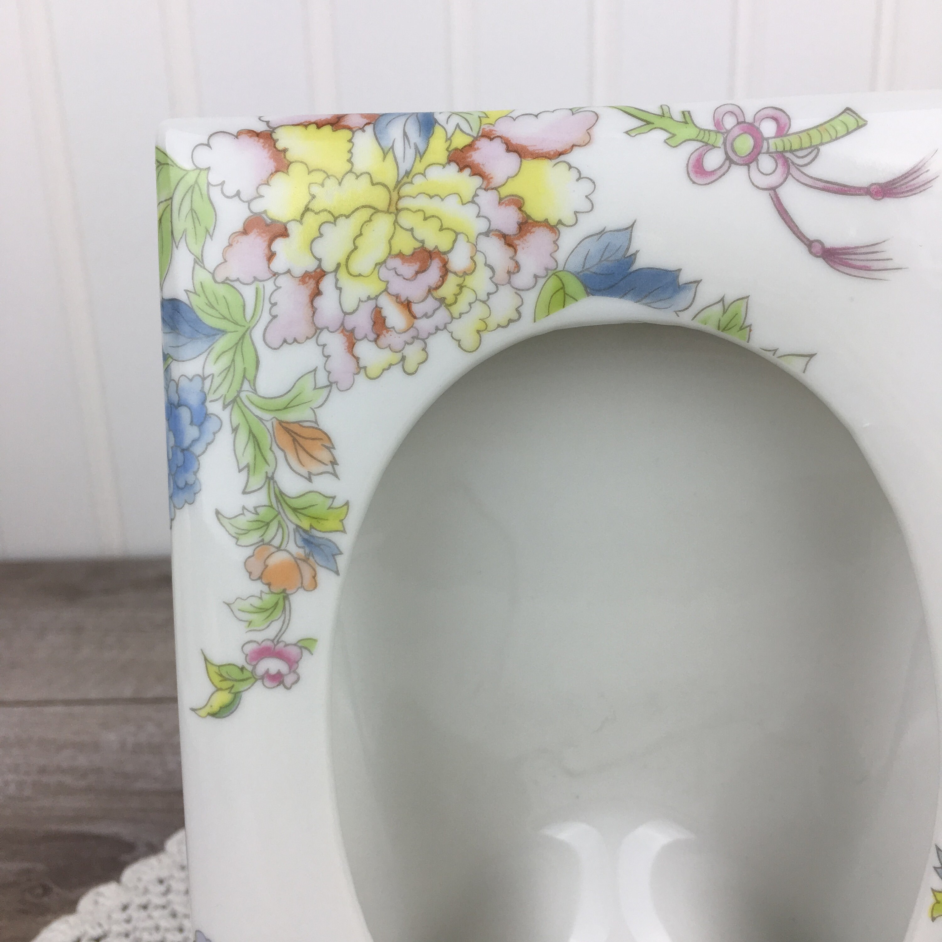 【プップ さま】vintage picture ❀ フレミッシュ織り フレーム PHOTO FRAME Vtg 1960's Metal Floral Gold-White Filigree