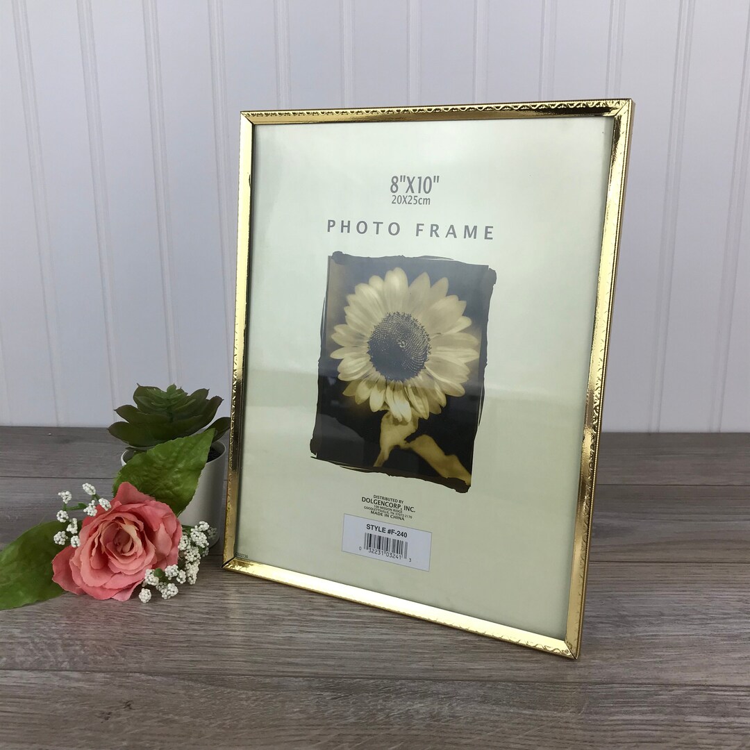 Vintage Gold Photo Frame 8 X 10 Empty Picture Frame Portrait Etsy