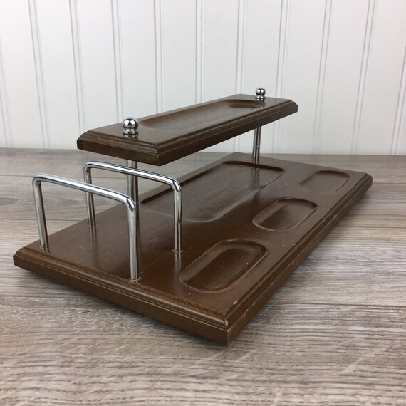 Vintage Wooden Valet Tray For Men Mid Century Wood Dresser Etsy
