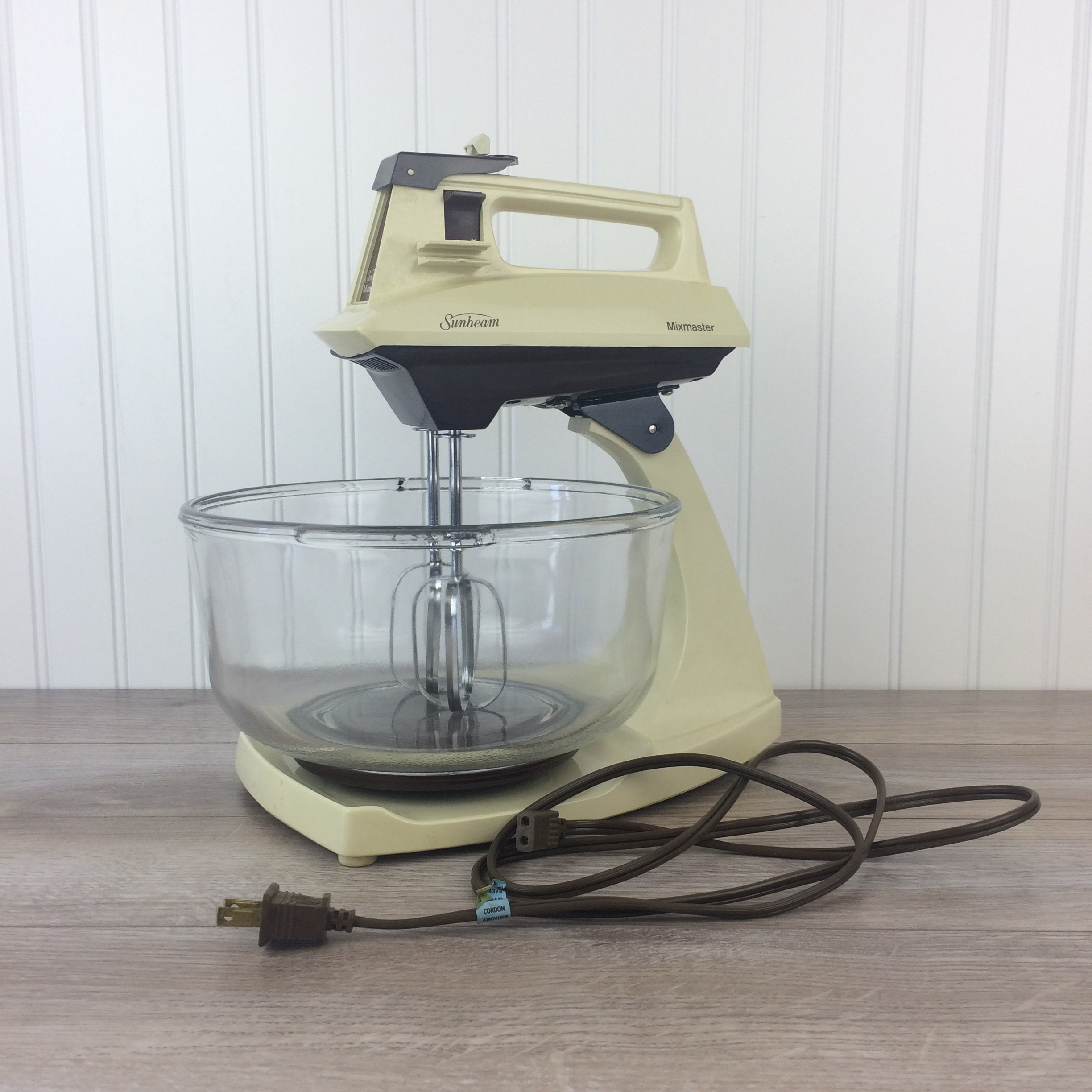 Vintage Sunbeam Mixmaster Mixer with all the Attachments Shown