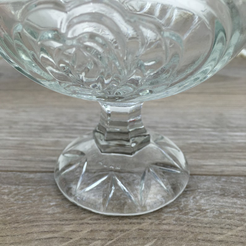 Vintage Dessert Cups Set of 6 Clear Glass Footed Ice Cream Etsy