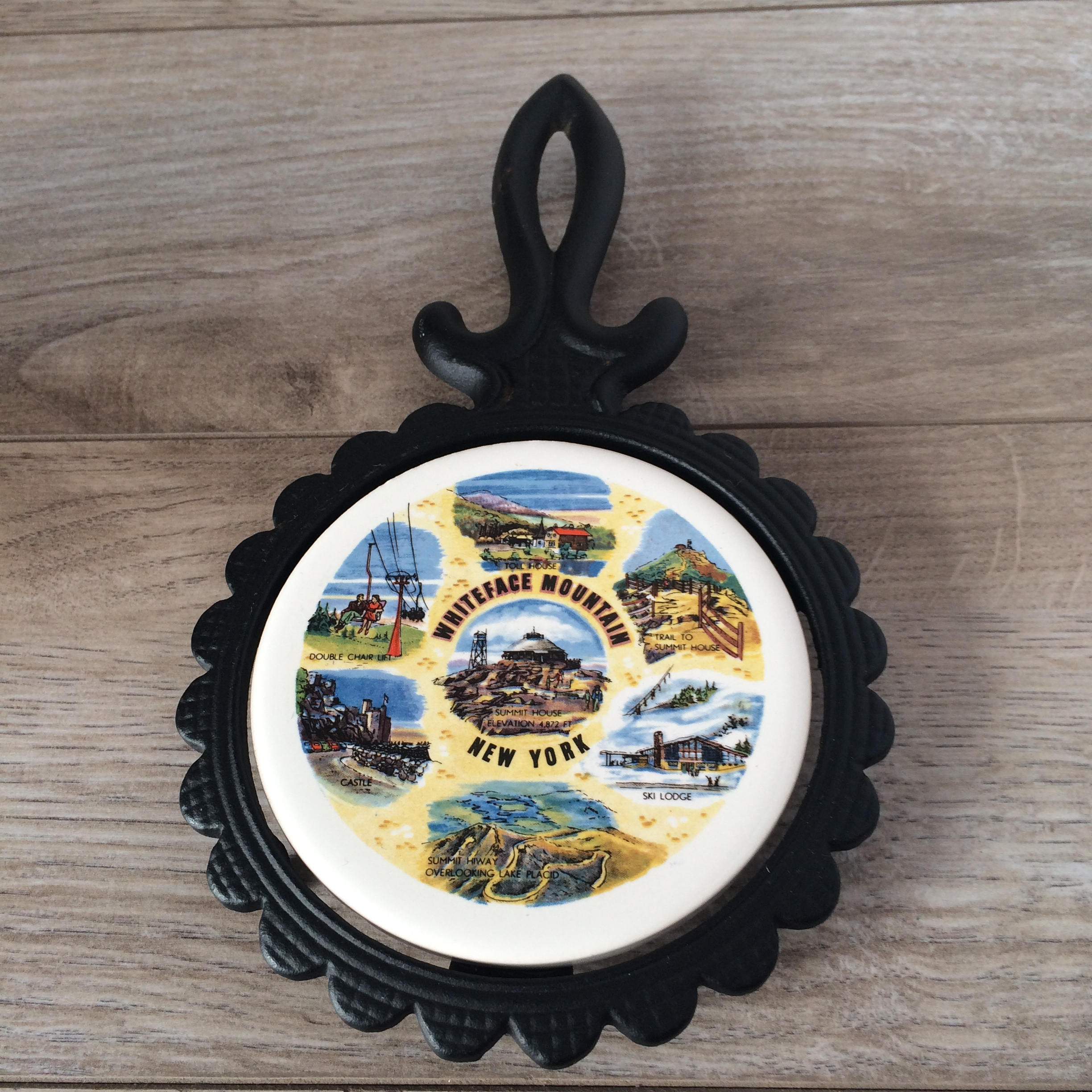 Vintage Cast Iron Trivet With Ceramic Tile / Pilkington Etsy