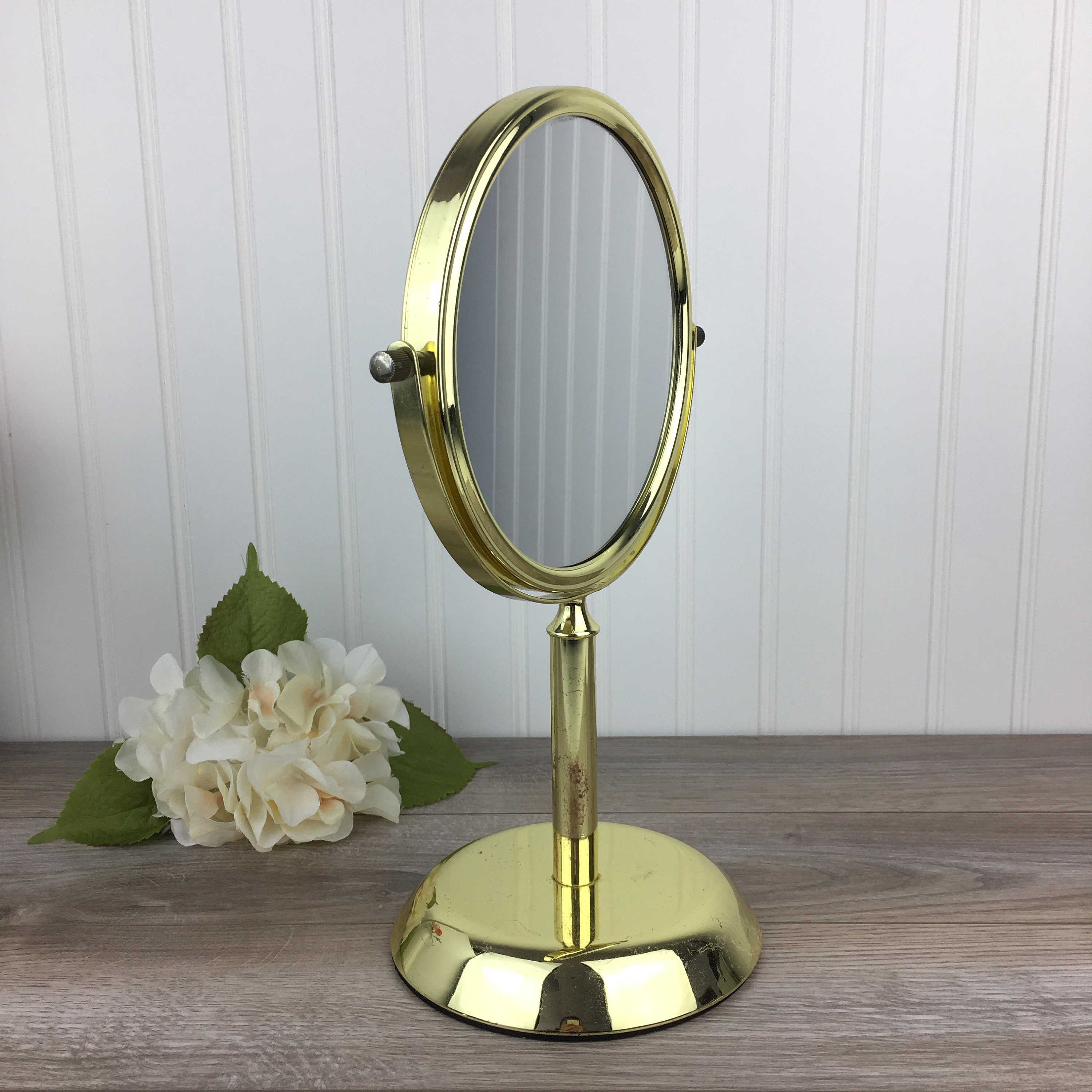 Antique brass cheap makeup mirror