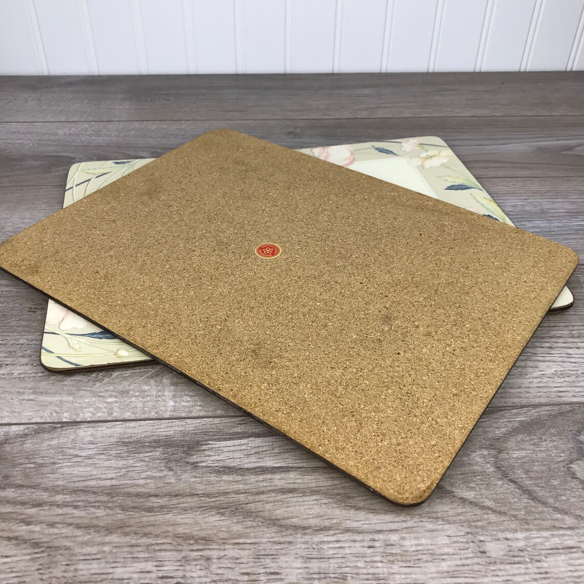 Vintage Pimpernel England Cork Back Placemats Set of 2 Cream Etsy
