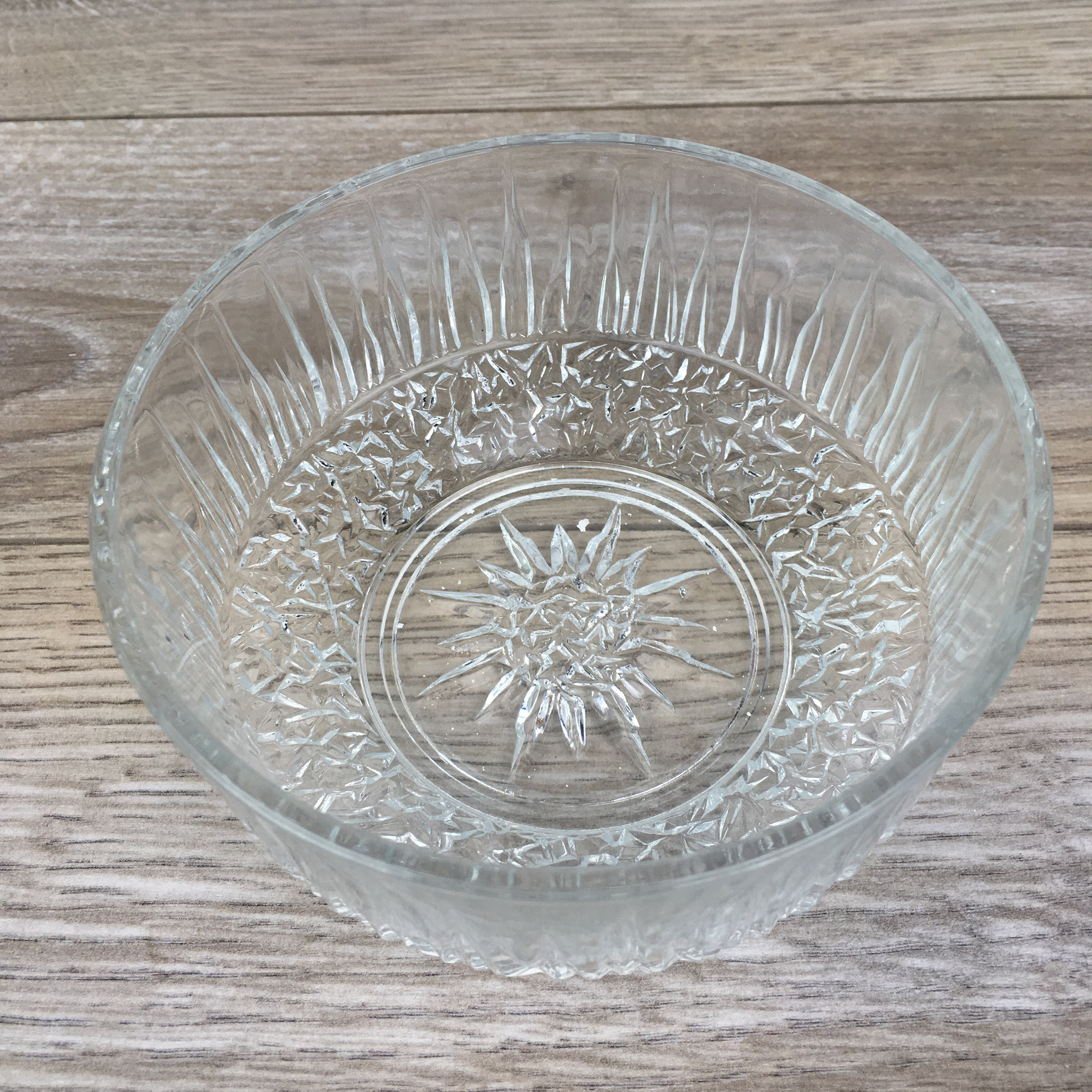 Vintage Clear Glass Salad Bowls Set of 2 Small Berry Bowls Etsy