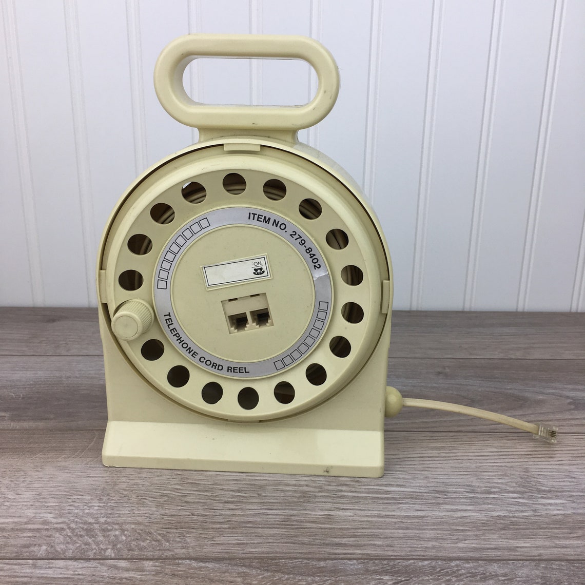 Vintage Telephone Cord Reel W/ Handle Long Phone Line Etsy