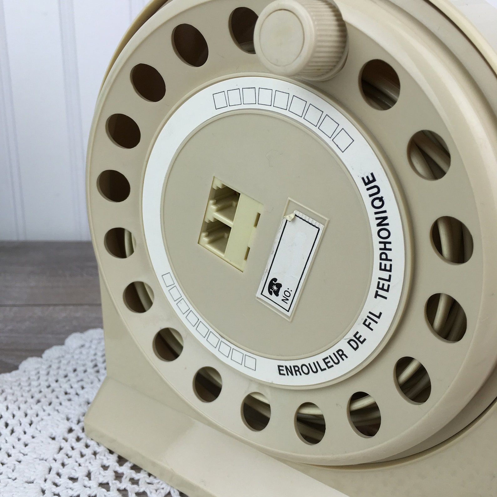 Vintage Telephone Cord Reel W/ Handle Long Phone Line Etsy