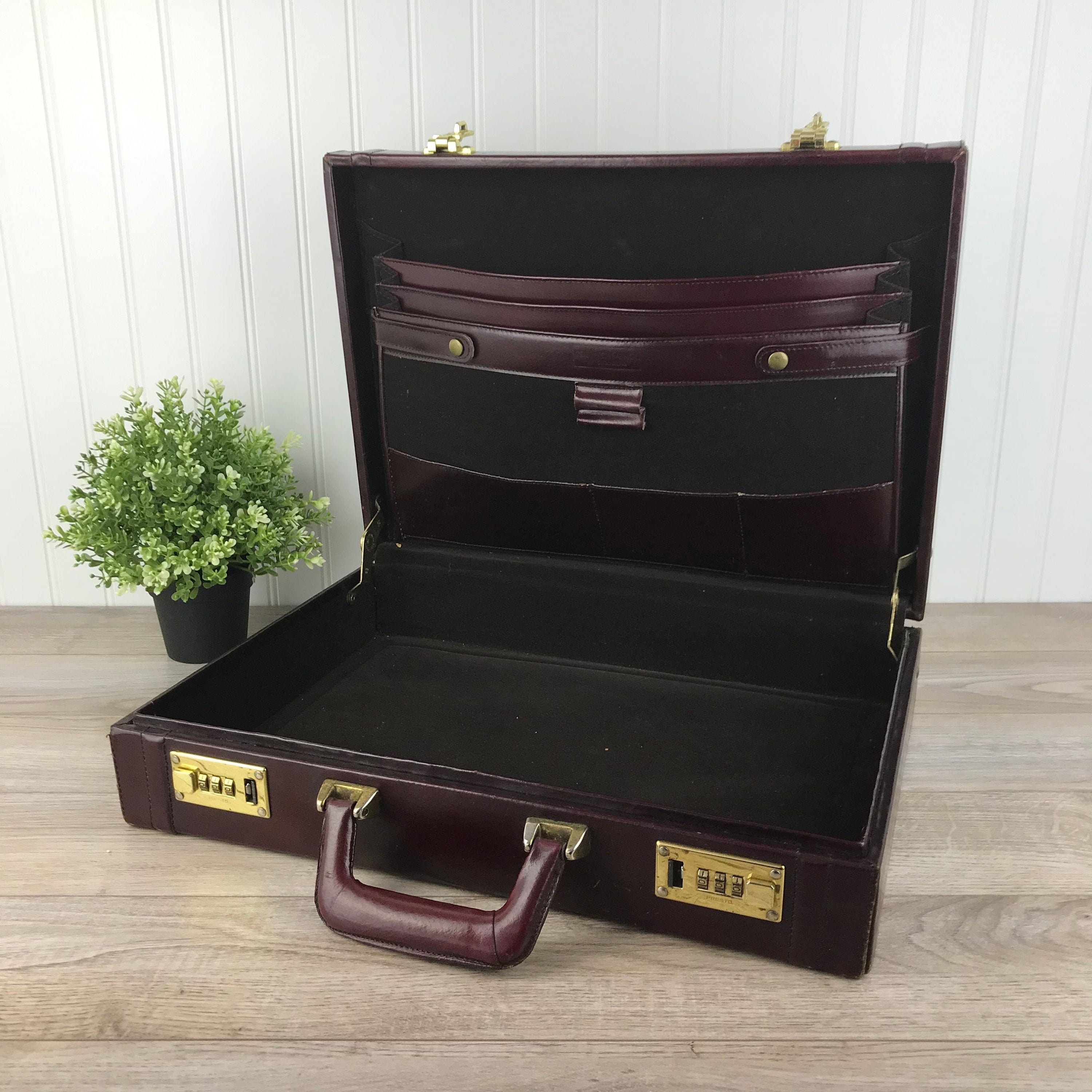 Vintage Genuine Leather Briefcase by 