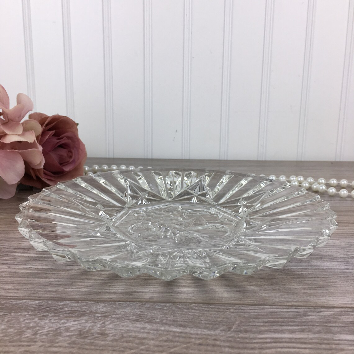 Vintage 40's Clear Glass Salad Plate Federal Glass Etsy