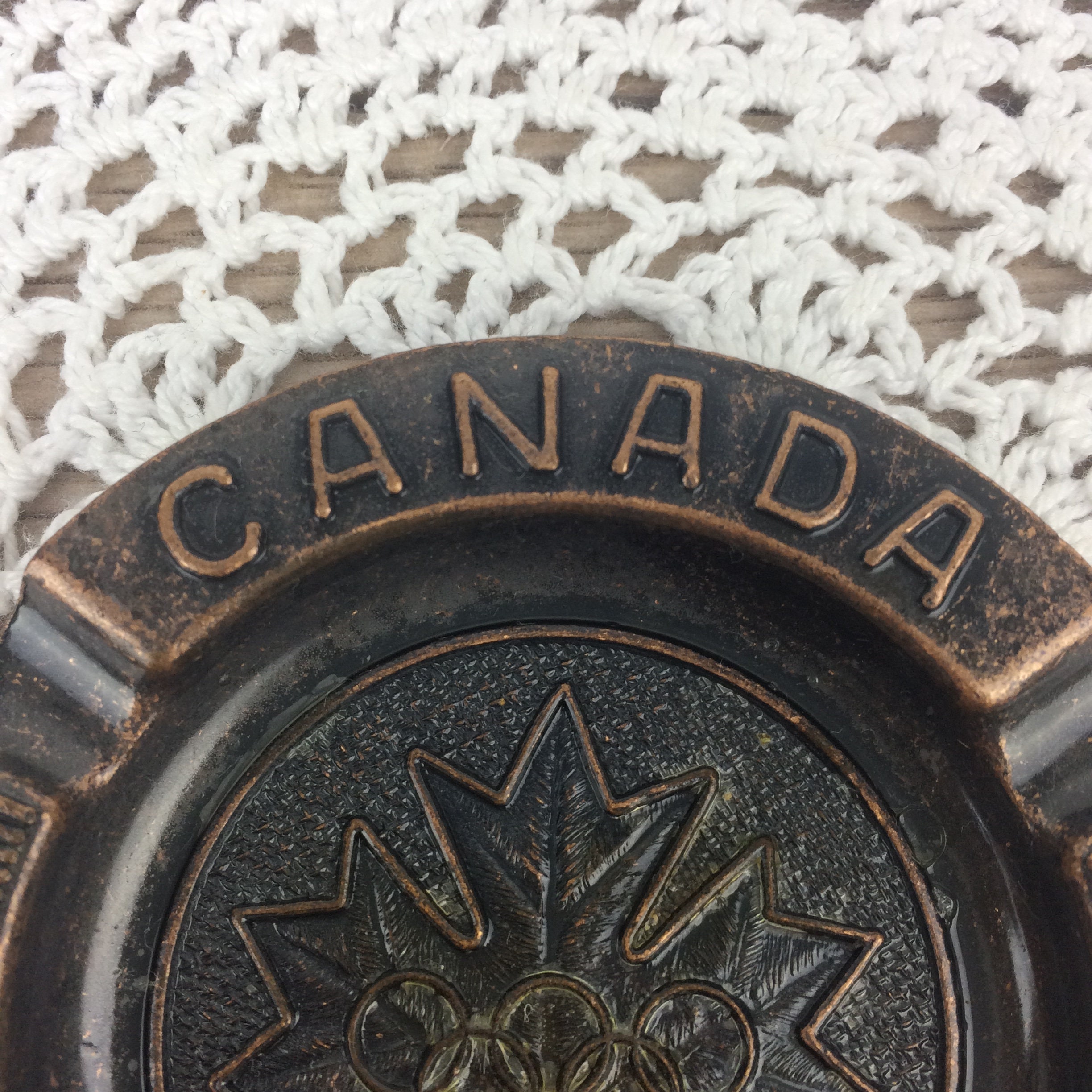 Vintage Copper Ashtray Canadian Penny Ashtray 1976 Montreal Etsy