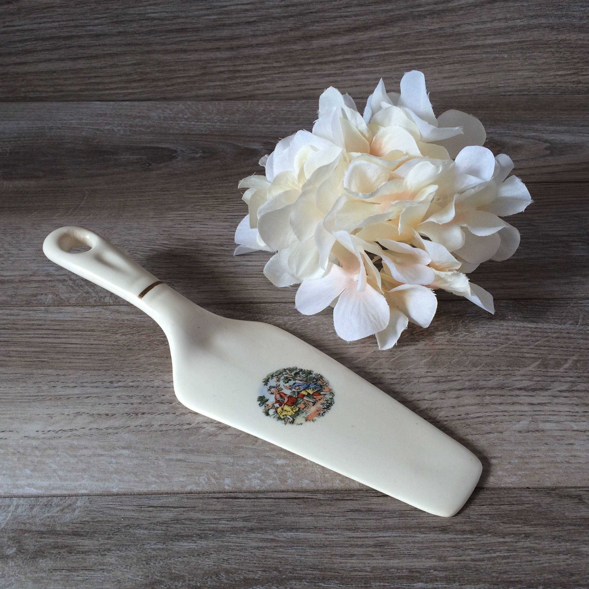 Vintage Ceramic Potpourri Ball and Cake Server Home Decor Set Etsy