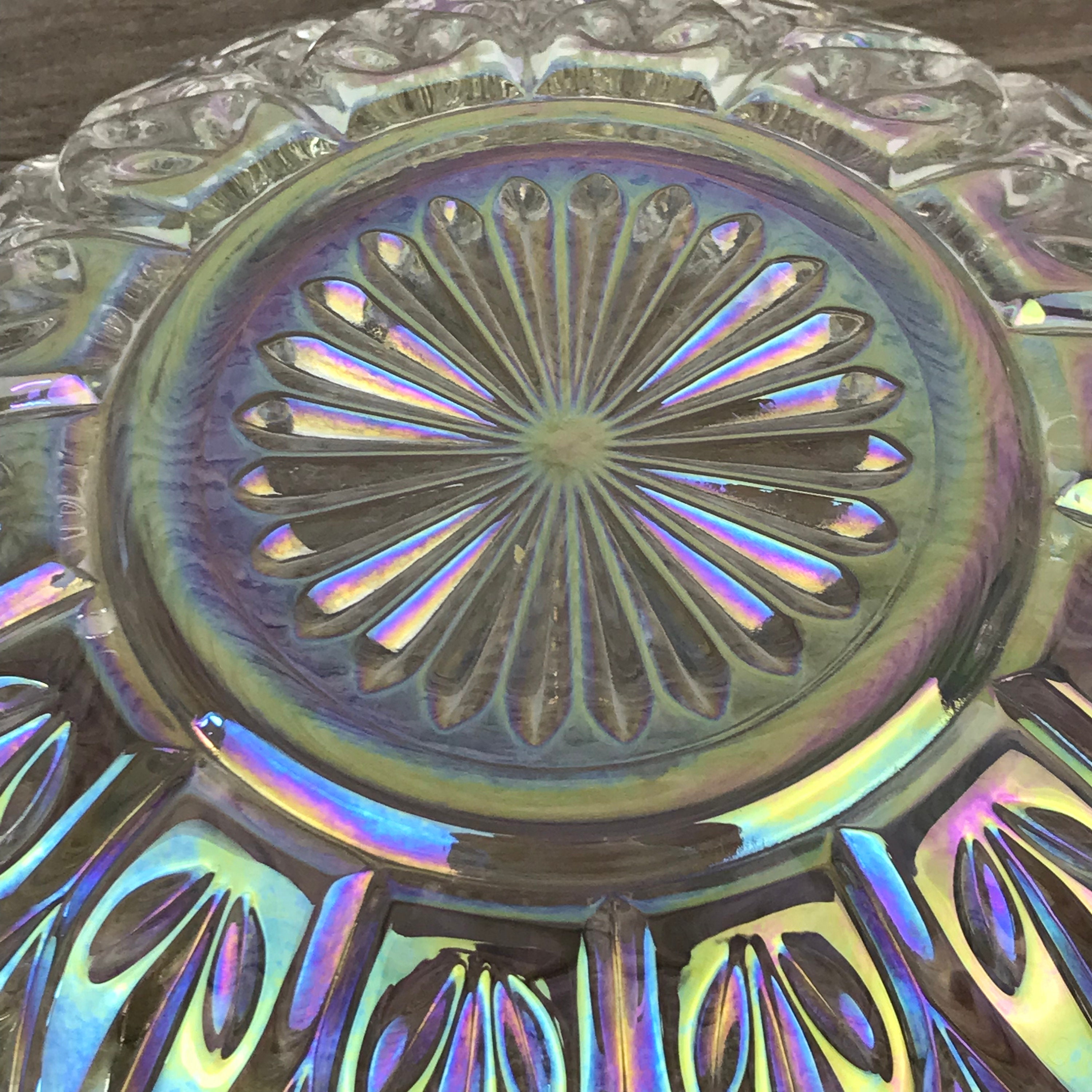 Vintage Red Carnival Glass Bowl - Etsy